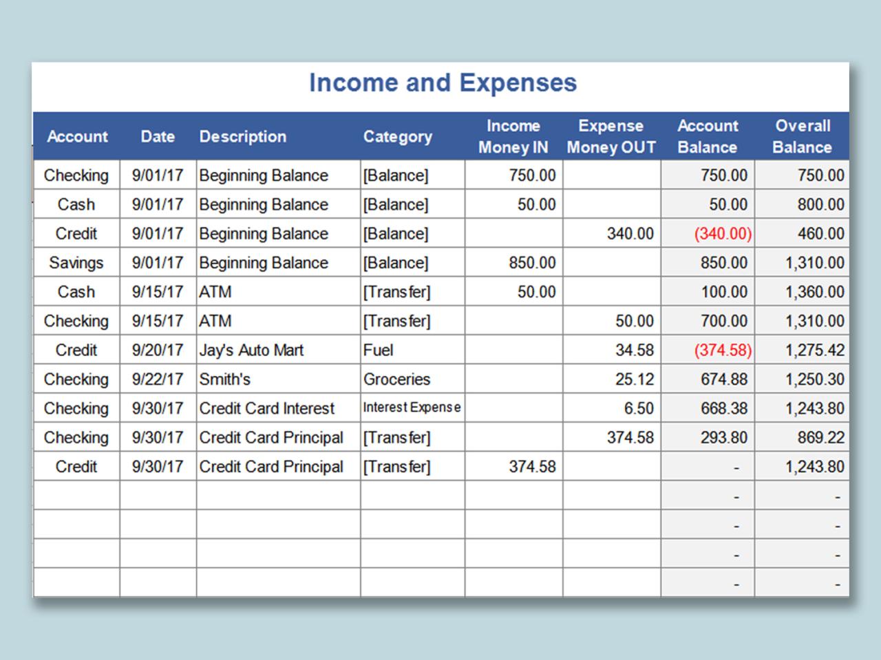 Expense statement personal intuit quicken Laporan keuangan sederhana pemasukan dan pengeluaran rumah tangga